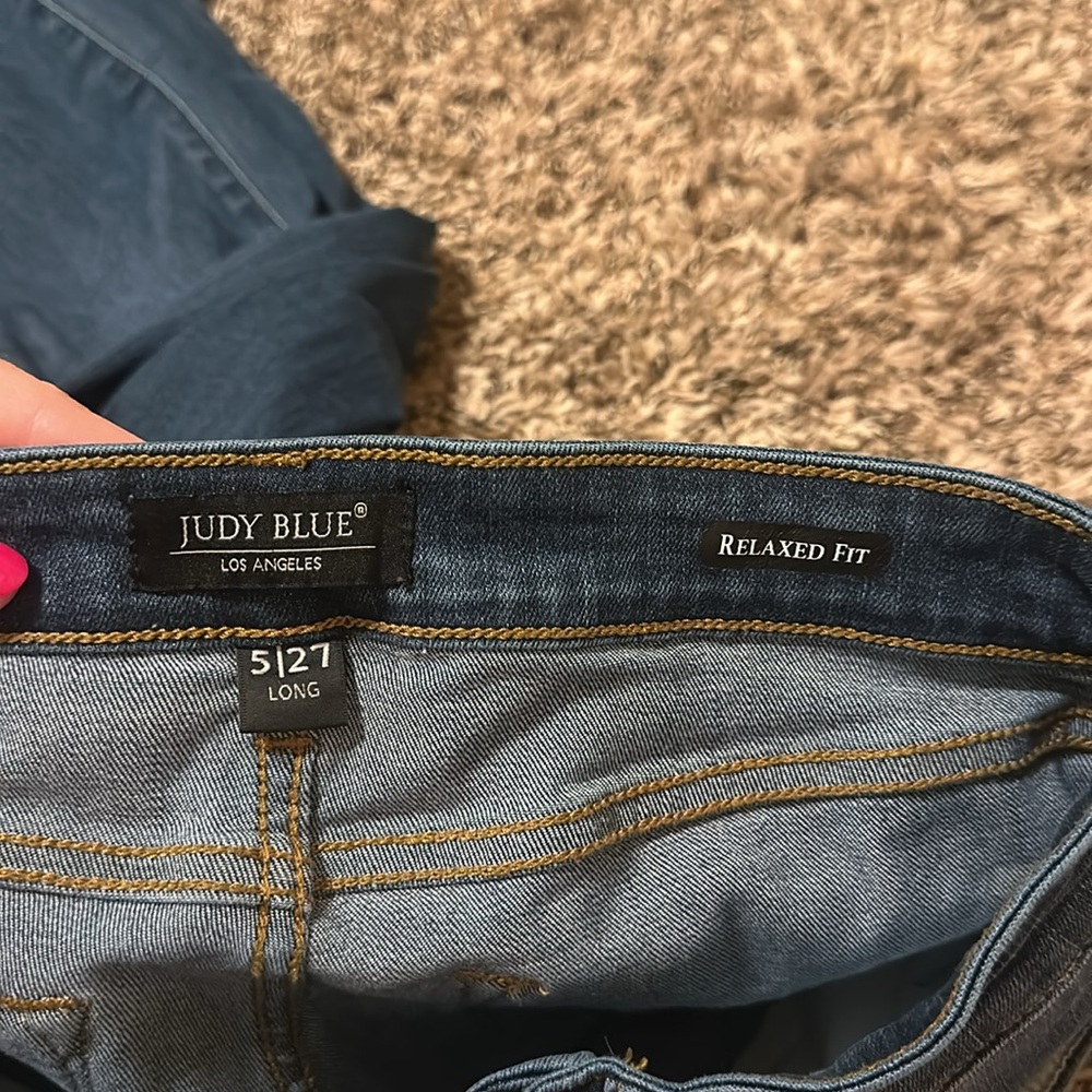 Judy Blue Relaxed Fit Blue Jeans 5 / 27 Long - Picture 4 of 10